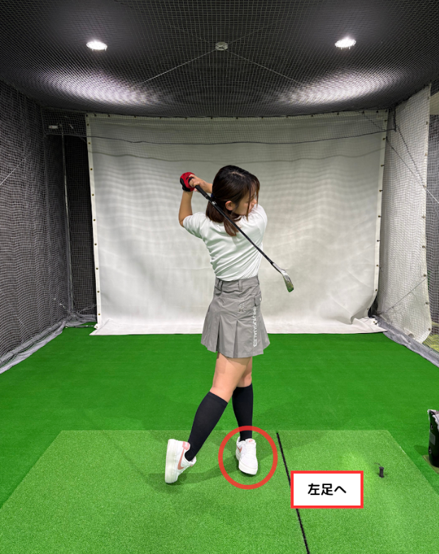 フィニッシュ時の重心