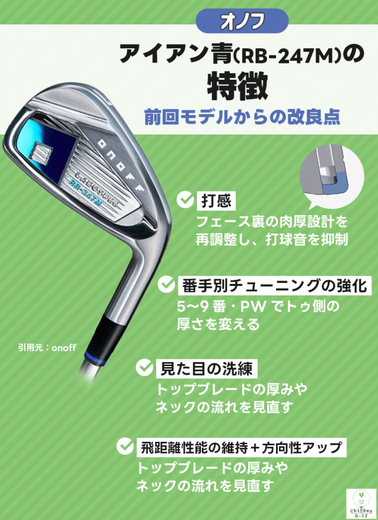 オノフアイアン青（RB-247M）の特徴