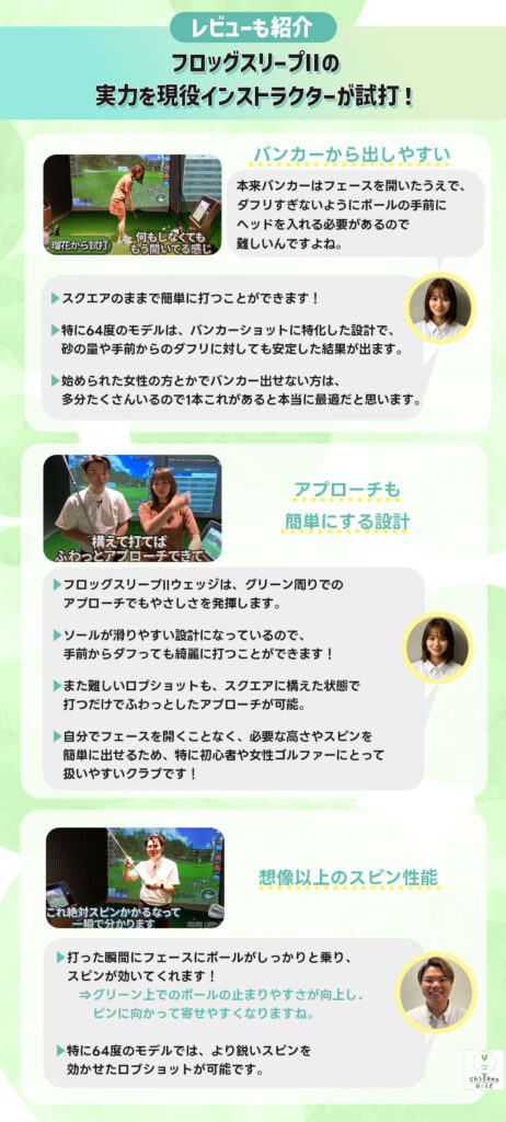 フロッグスリープIIの実力を現役インストラクターが試打！レビューも紹介