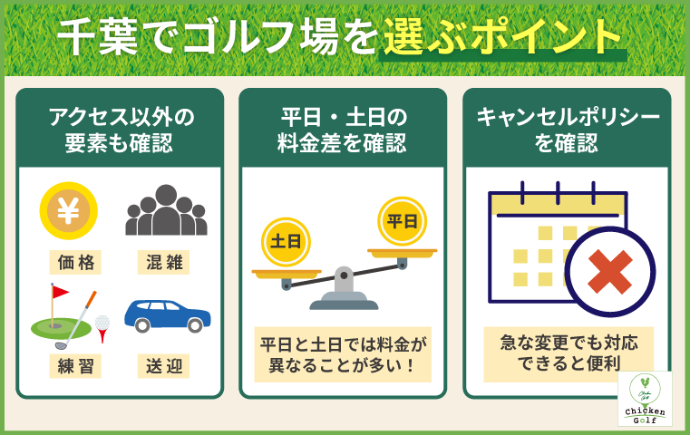 千葉県でゴルフ場を選ぶポイント