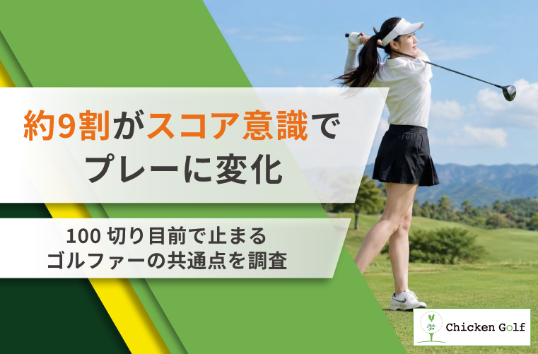 約9割が「スコアを意識してプレーが変わった」と回答！100切り目前で止まるゴルファーの"最後の壁"をチキンゴルフが調査