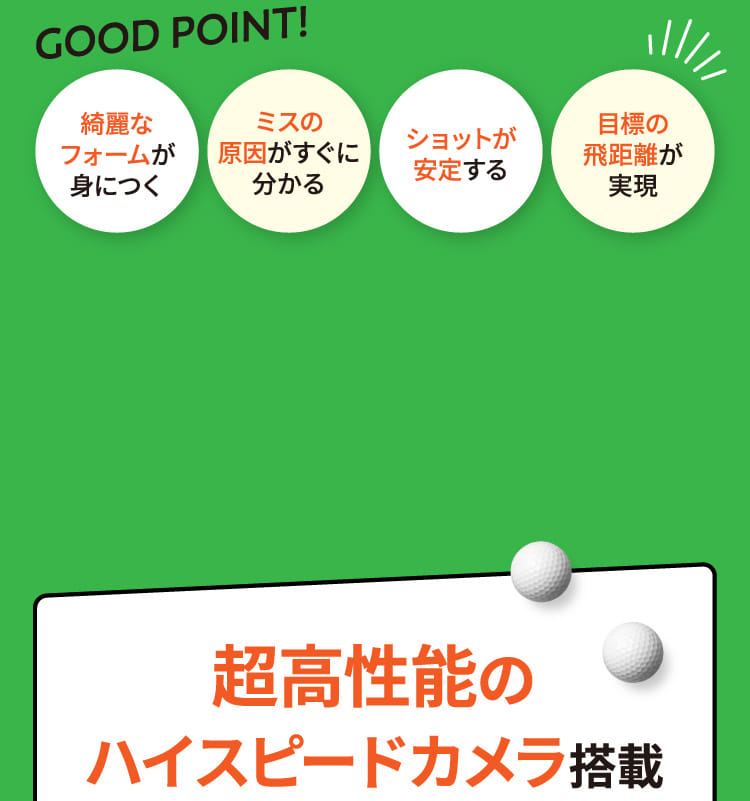 超高性能のハイスピードカメラ搭載